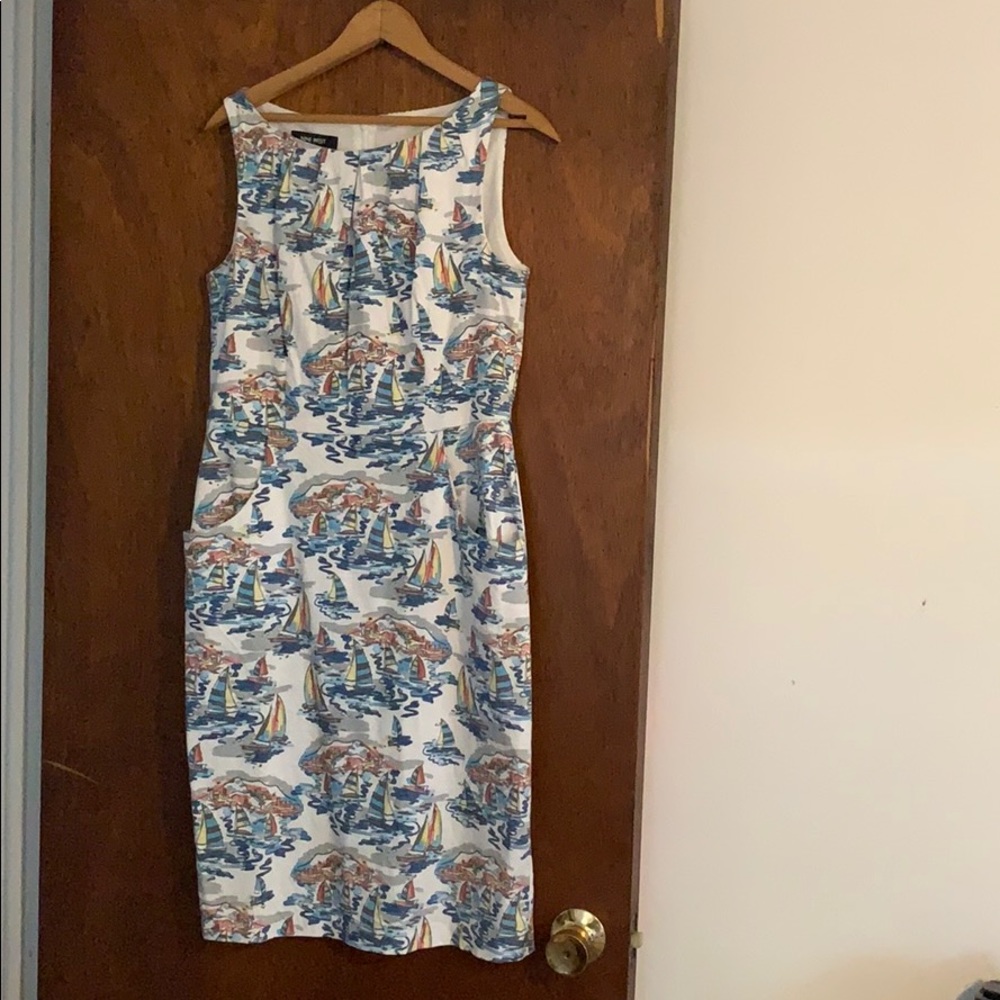 Nautical Nine West dress with pockets!